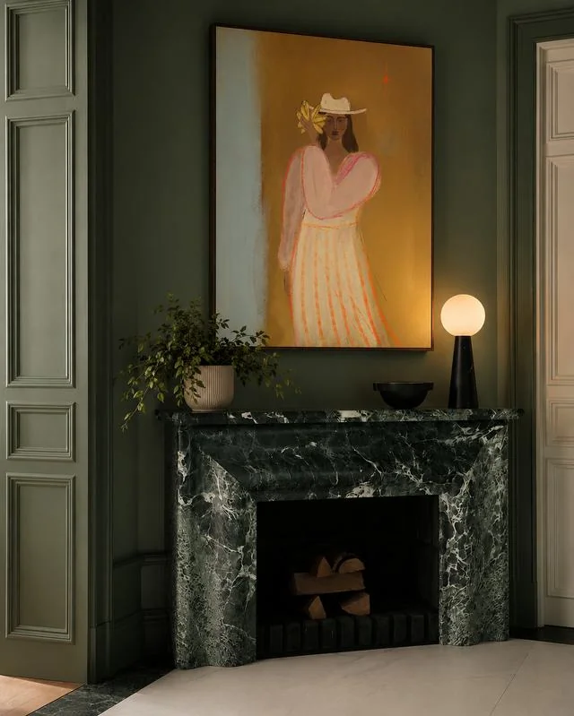 Chorleywood — Verde Alpi fireplace surround